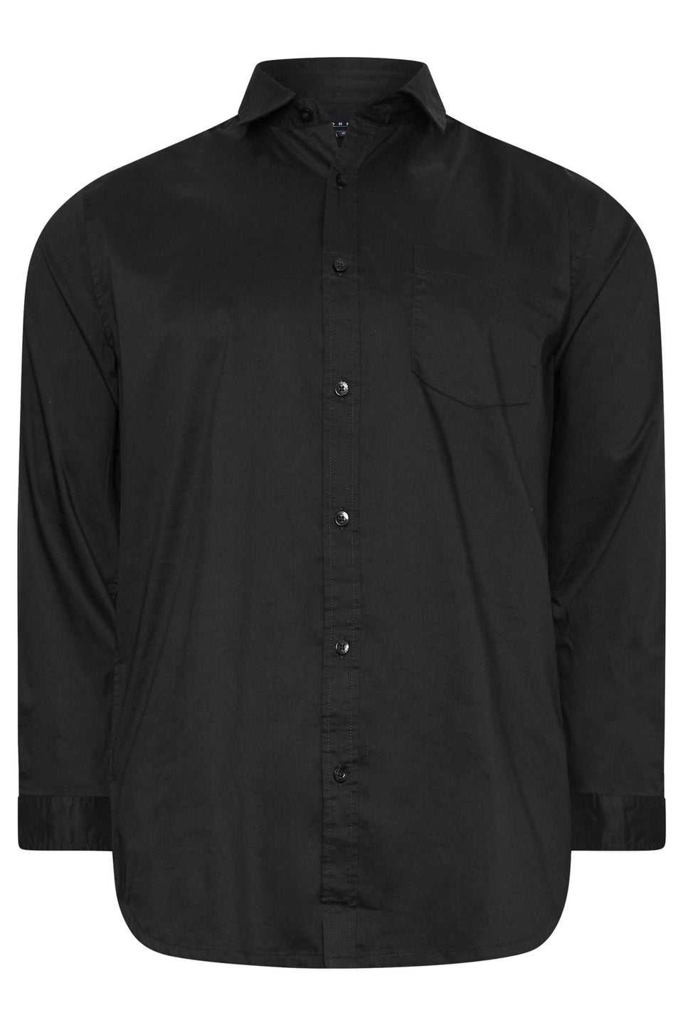 BadRhino Big & Tall Black Stretch Long Sleeve Shirt