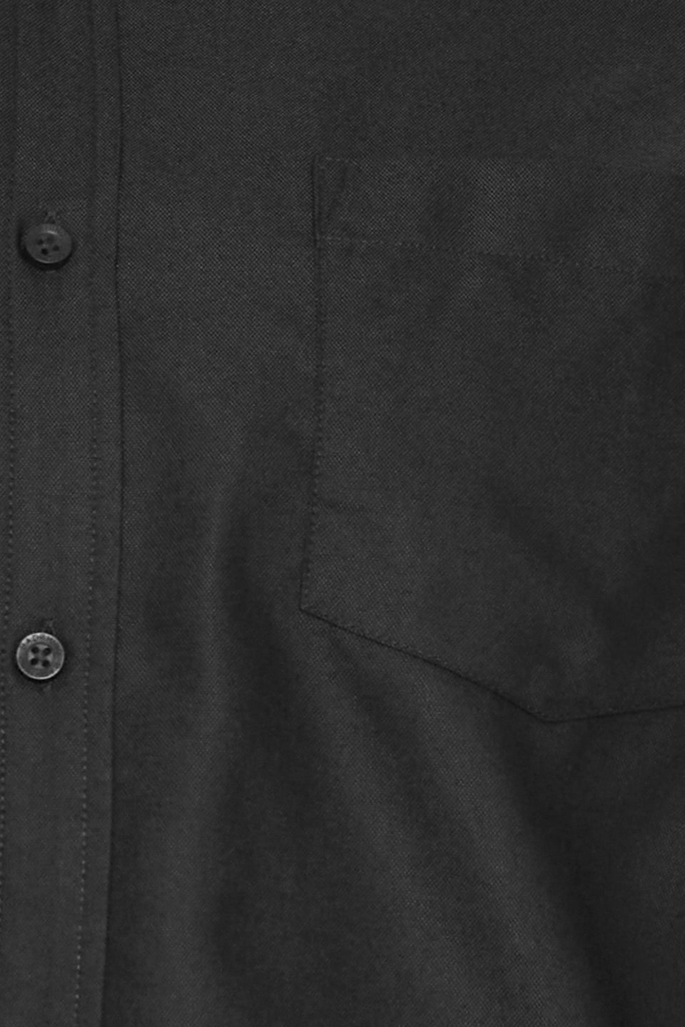 BadRhino Big & Tall Premium Black Long Sleeve Oxford Cotton Shirt