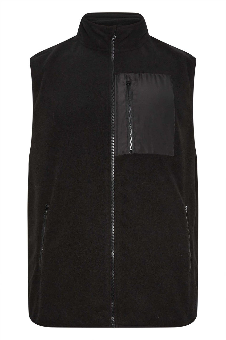 BadRhino Big & Tall Black Fleece Pocket Gilet
