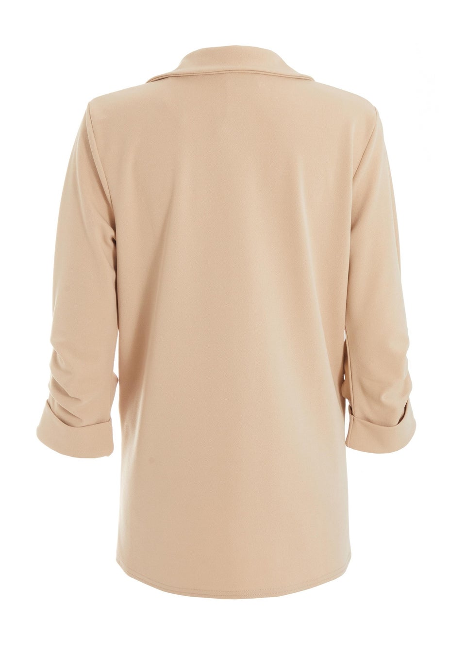 Quiz Stone Ruched Sleeve Blazer