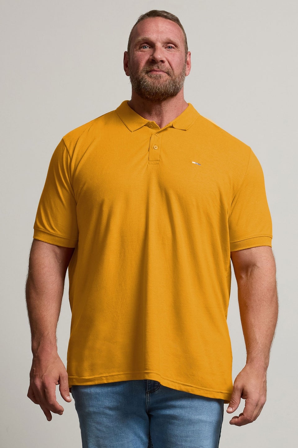 BadRhino Big & Tall Mustard Yellow Core Polo Shirt