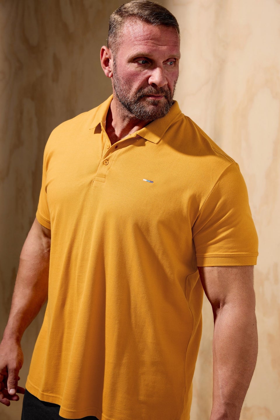 BadRhino Big & Tall Mustard Yellow Core Polo Shirt