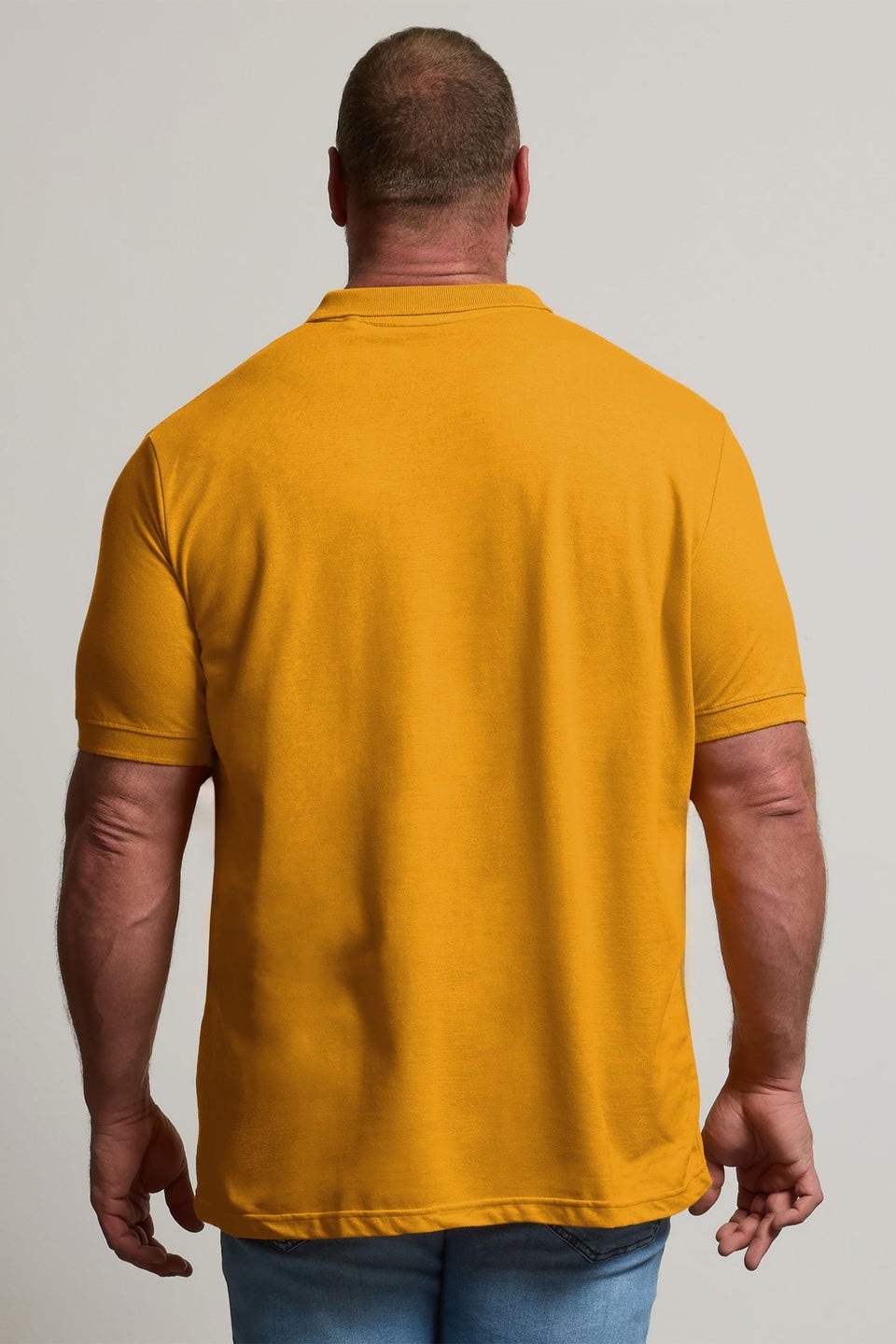 BadRhino Big & Tall Mustard Yellow Core Polo Shirt