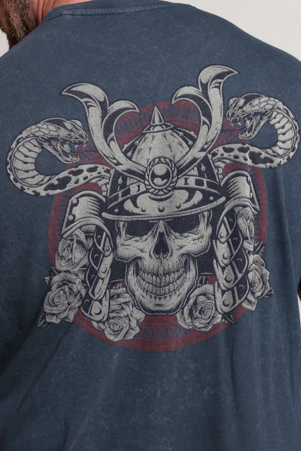 BadRhino Navy Blue Legendary Warriors Print T-Shirt