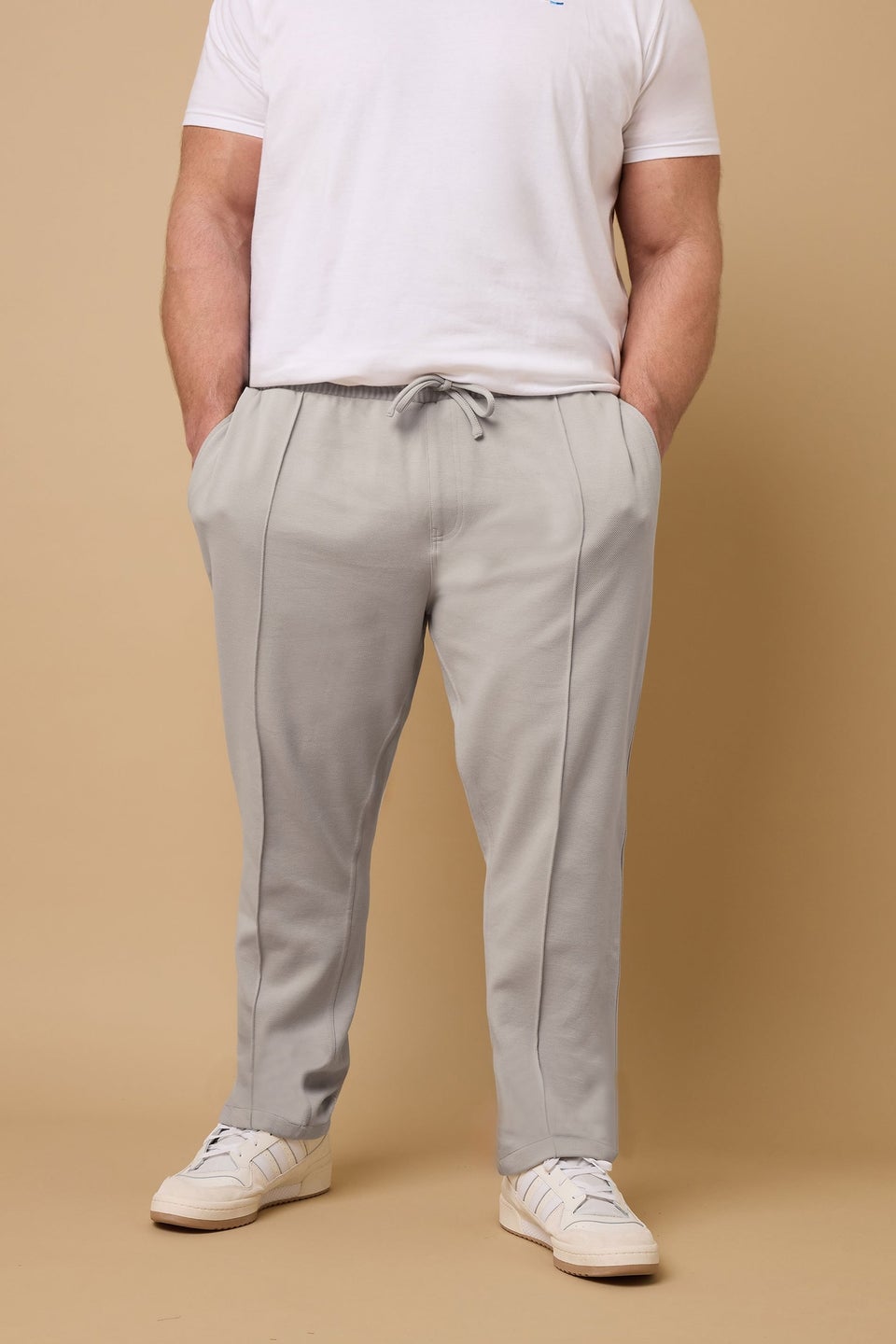 BadRhino Big & Tall Natural Brown Textured Jersey Joggers
