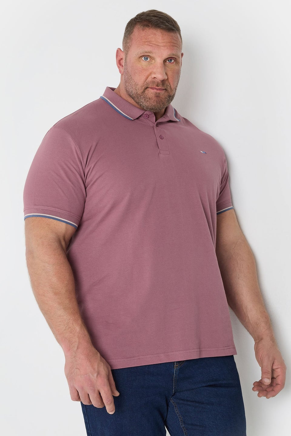 BadRhino Big & Tall Purple Tipped Polo Shirt