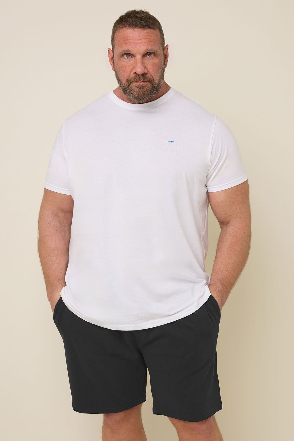 BadRhino Big & Tall Black Texture Jersey Shorts