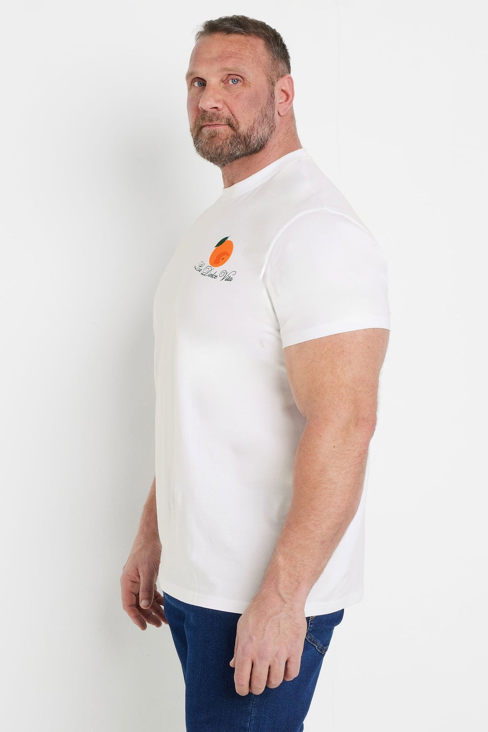 BadRhino White La Dolce Vita Graphic T-Shirt