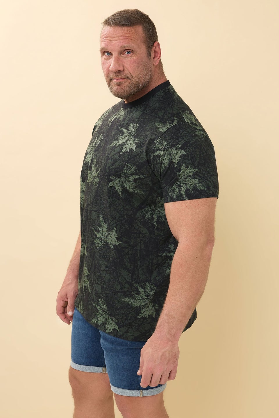 BadRhino Big & Tall Green Leaf Camouflage T-Shirt