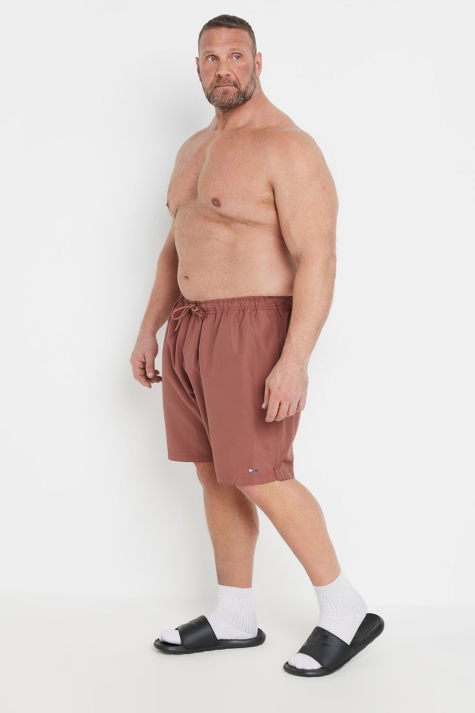 BadRhino Big & Tall Burnt Orange Swim Shorts