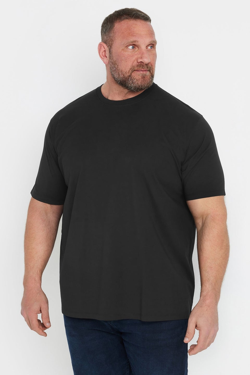 BadRhino Big & Tall Black Soft Touch Relaxed Fit T-Shirt