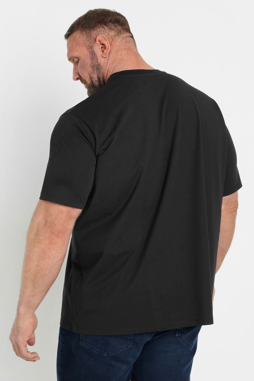 BadRhino Big & Tall Black Soft Touch Relaxed Fit T-Shirt