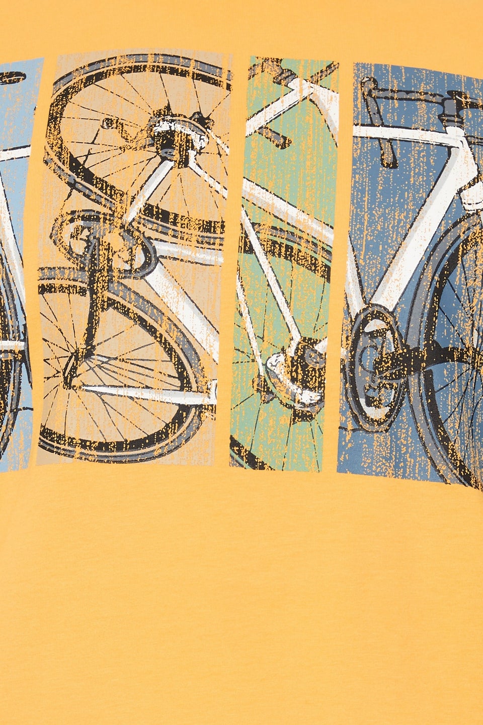 BadRhino Big & Tall Yellow Bicycle Print T-Shirt