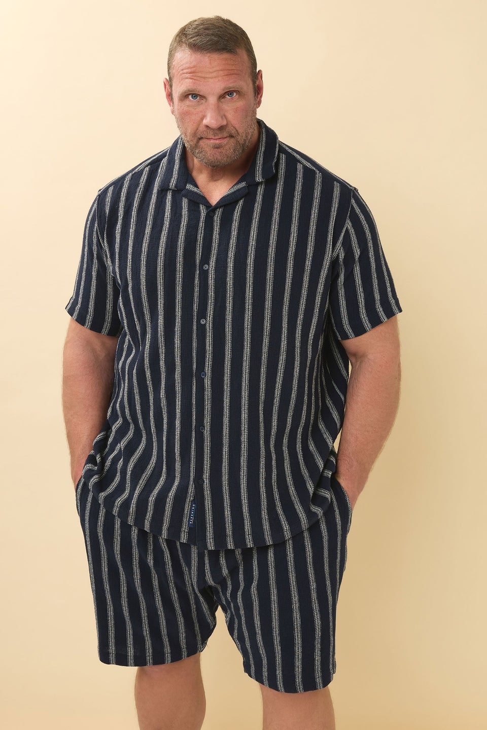 BadRhino Navy Blue Stripe Shirt