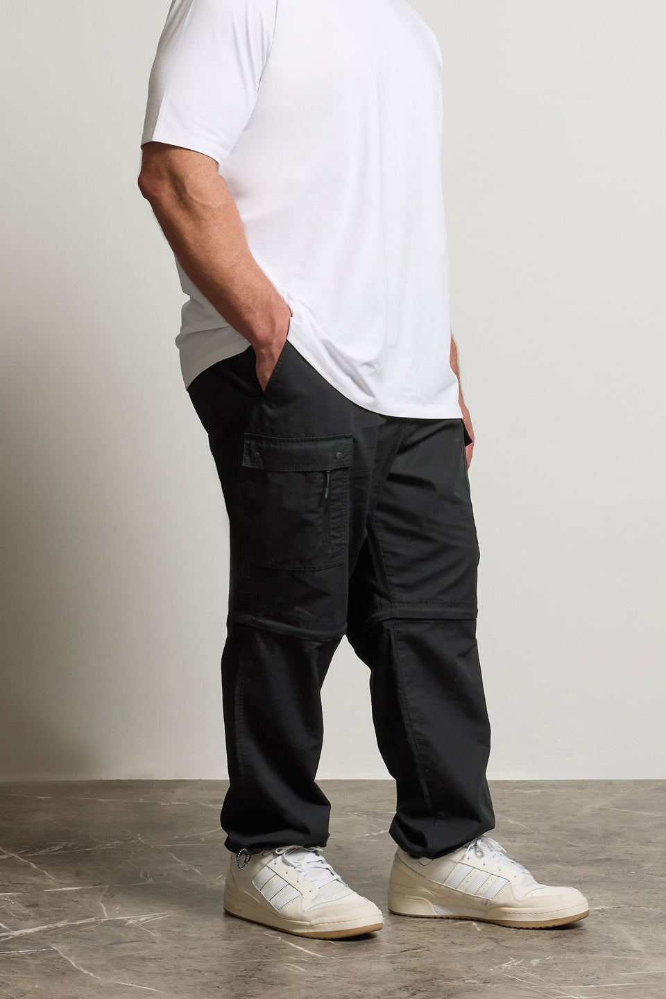 BadRhino Big & Tall Black Zip Off Trekking Trousers