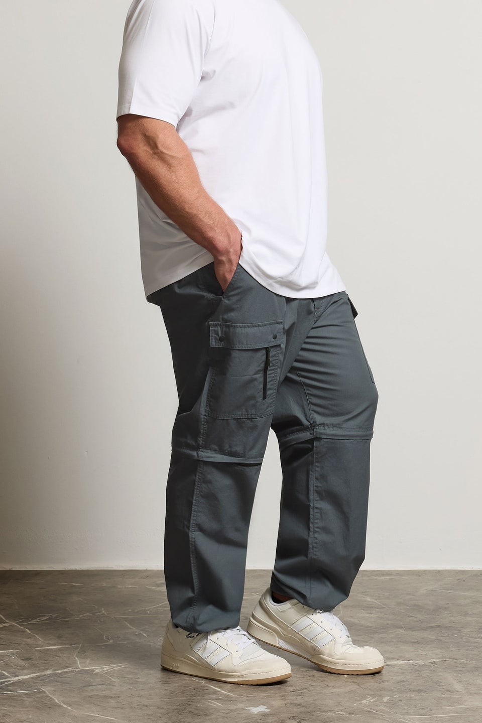 BadRhino Big & Tall Slate Grey Zip Off Trekking Trousers