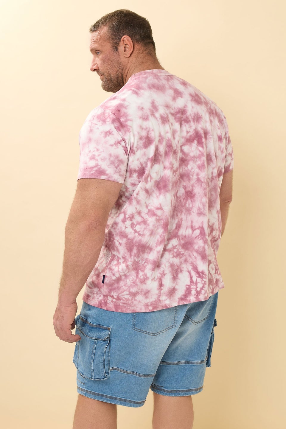 BadRhino Big & Tall Pink Tie Dye T-Shirt