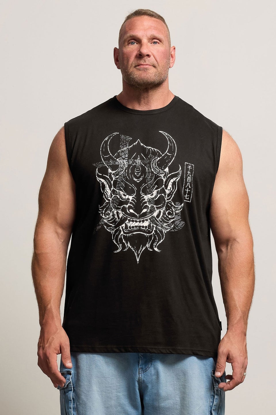 BadRhino Japanese Black Demon Graphic Vest Top