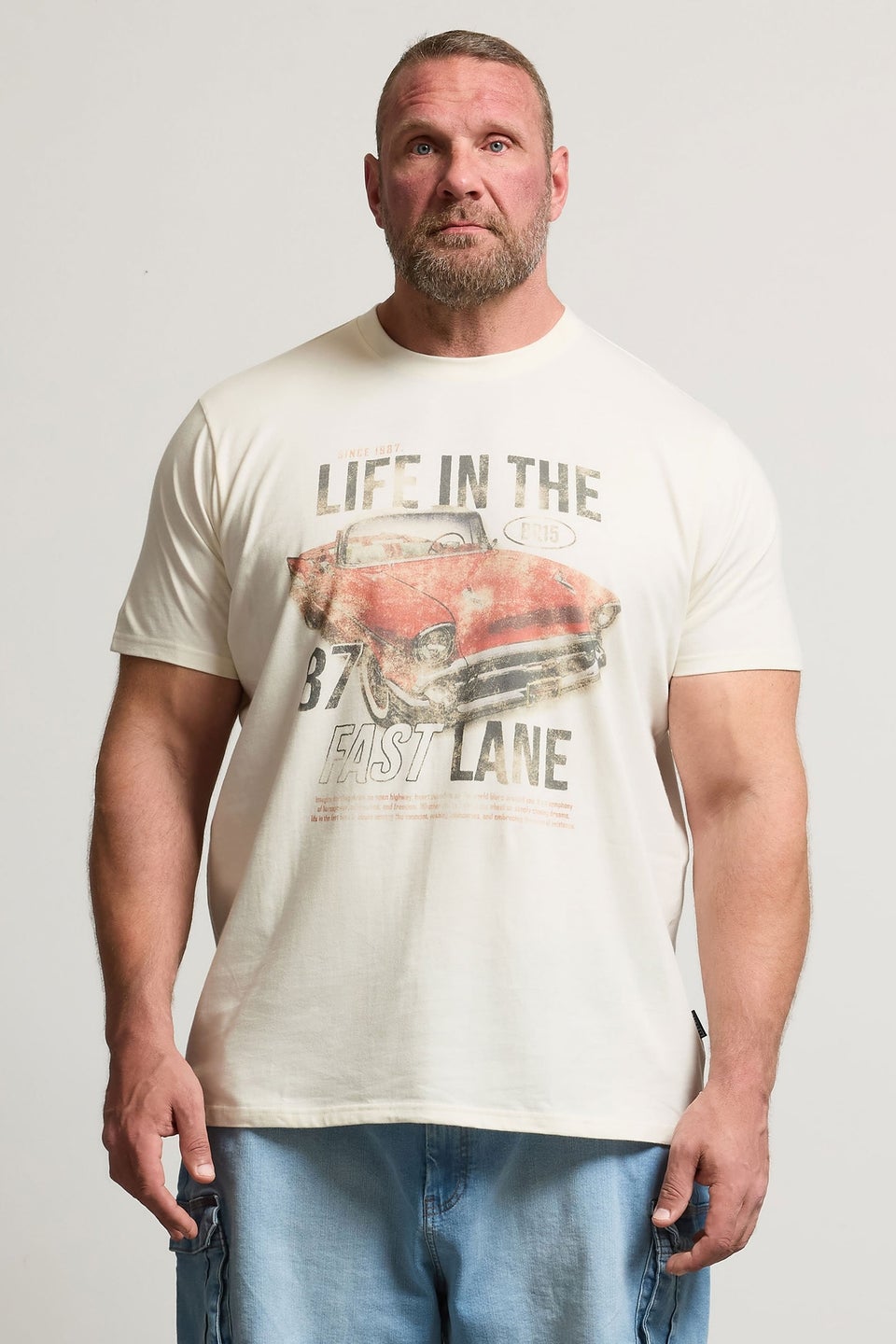 BadRhino Off White Life In The Fast Lane Graphic T-Shirt
