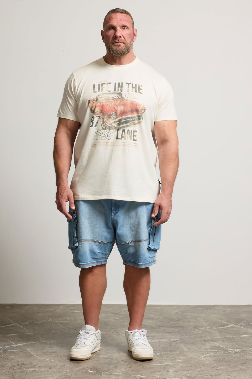 BadRhino Off White Life In The Fast Lane Graphic T-Shirt