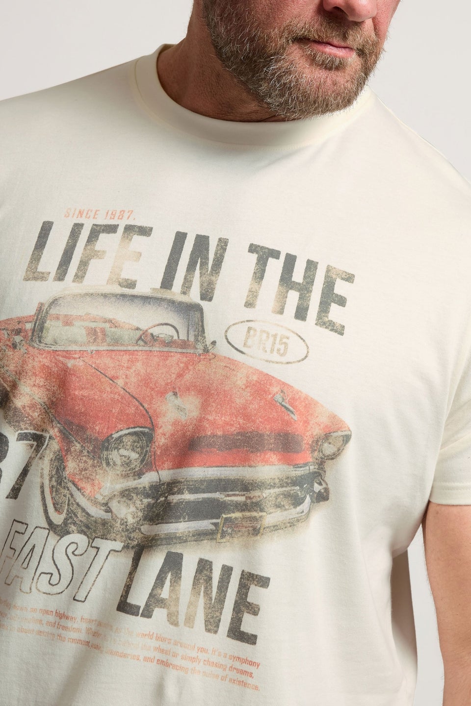 BadRhino Off White Life In The Fast Lane Graphic T-Shirt