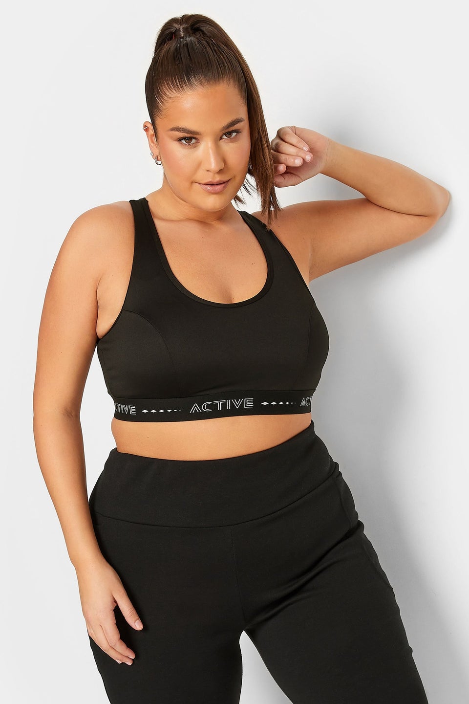 Yours Active Curve Black Padded Sports Bra