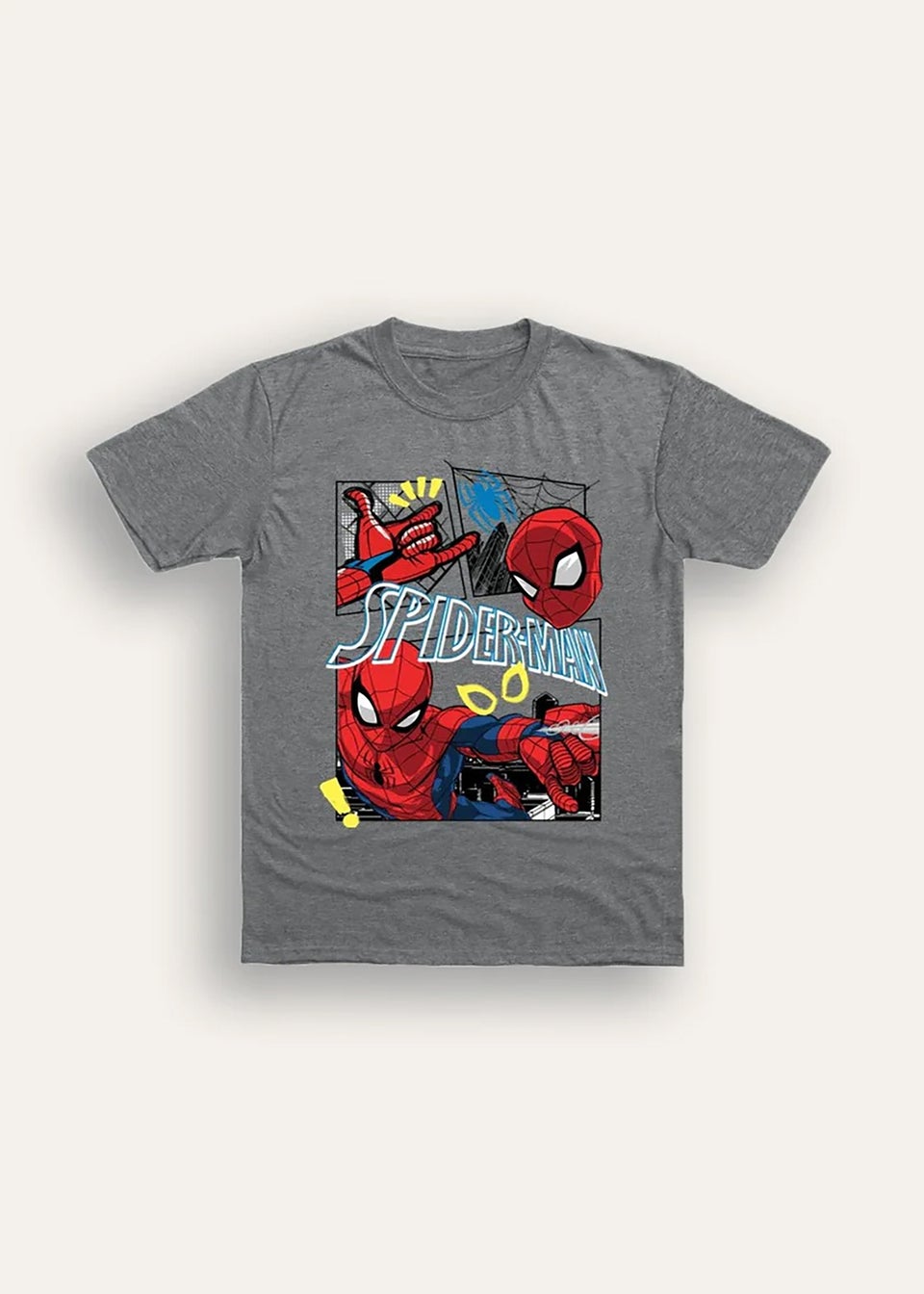 Marvel Spiderman Boys Grey T-Shirt (Ages 9 - 14 Years)