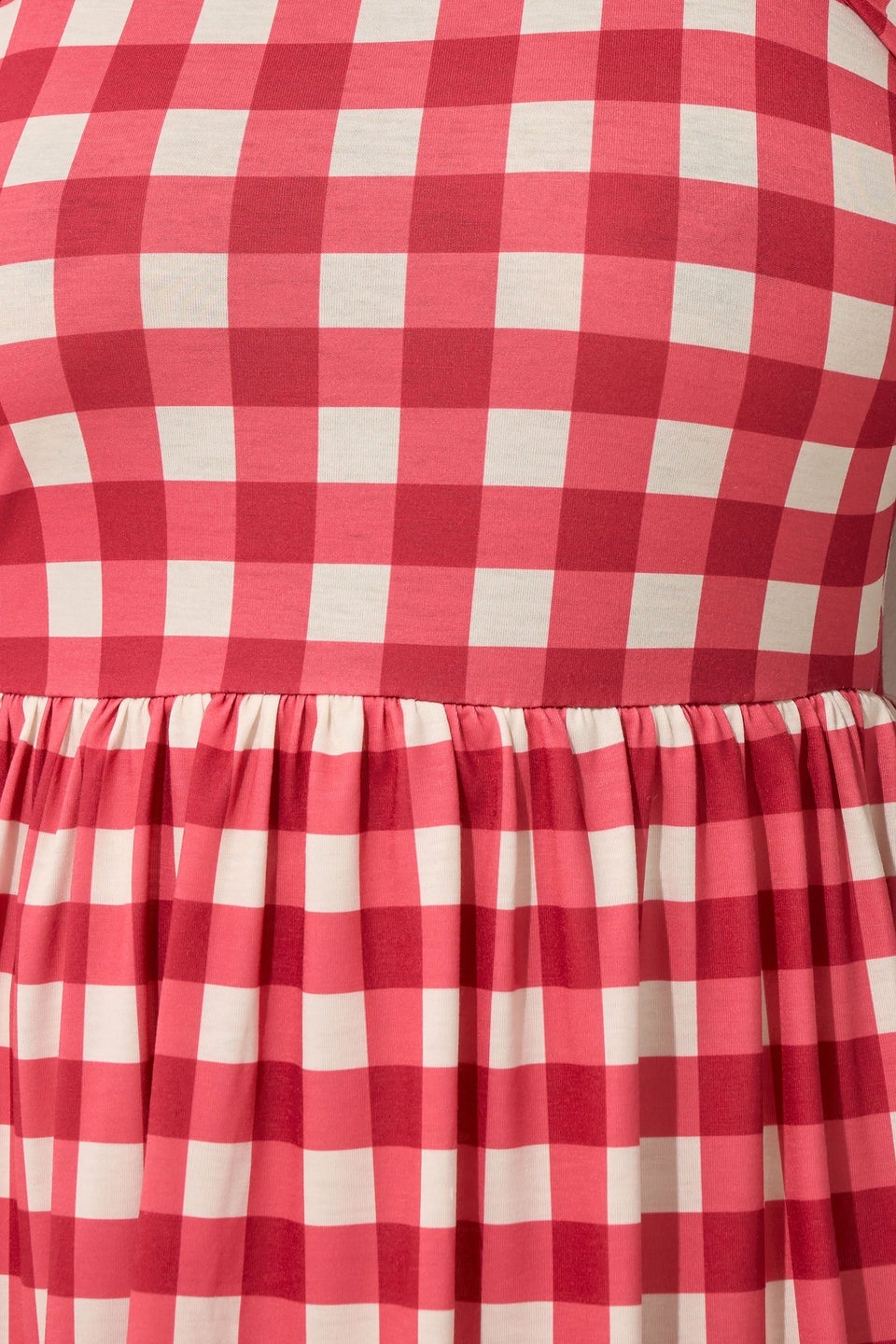 LIMITED COLLECTION Curve Red Gingham Puff Ball Mini Dress