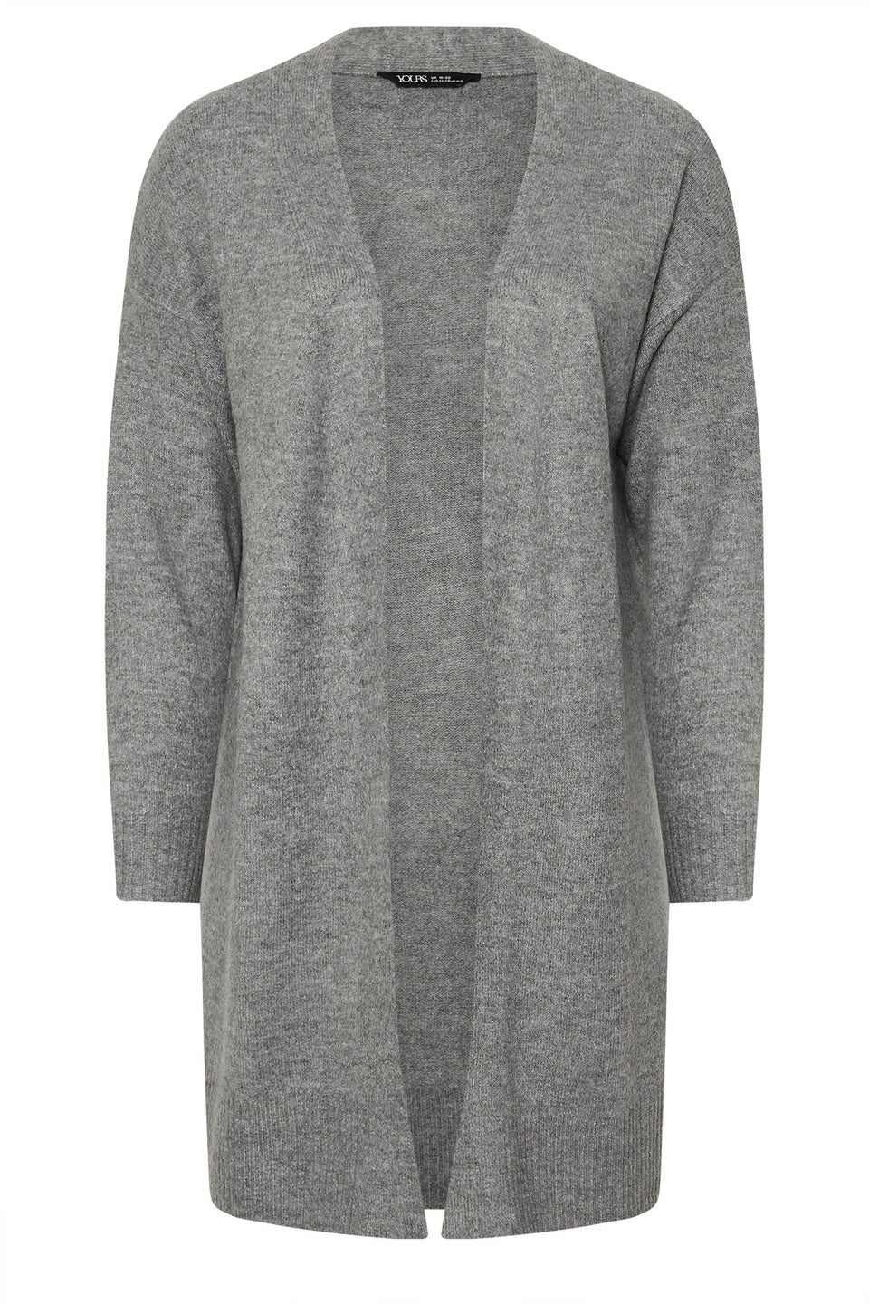 Yours Curve Grey Soft Touch Knitted Cardigan