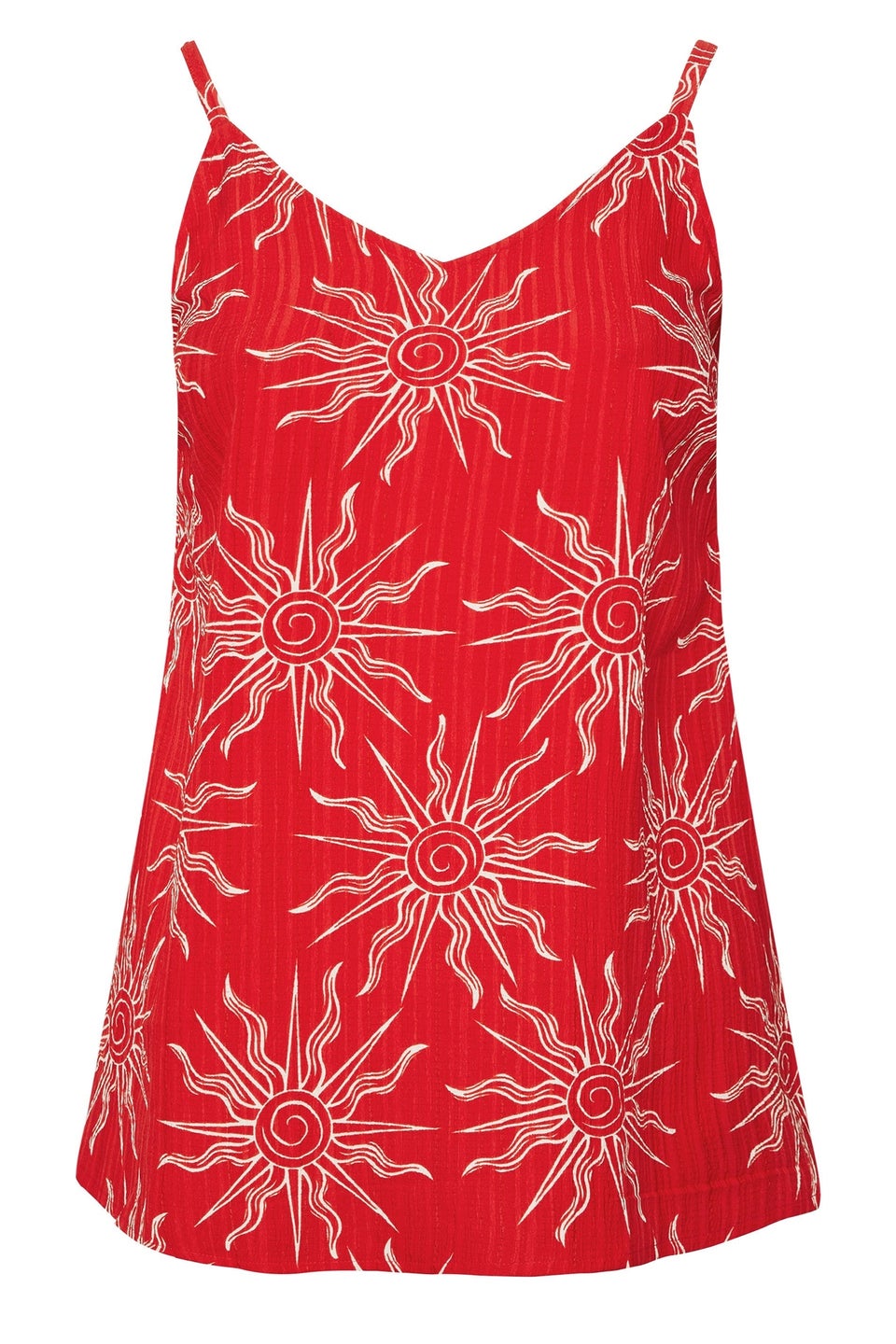 Yours Curve Red Sun Print Cami Top