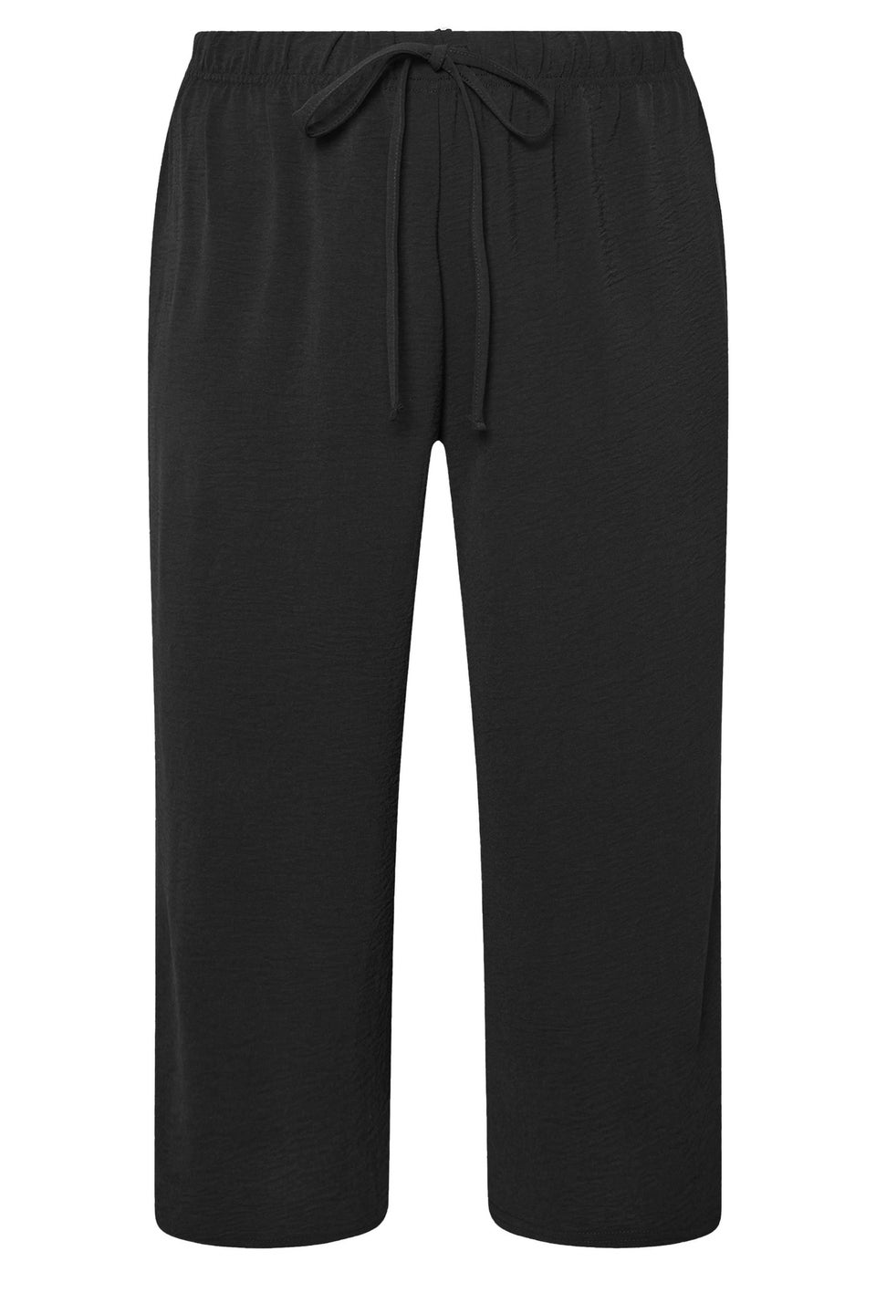 Yours Curve Black Washed Twill Culottes