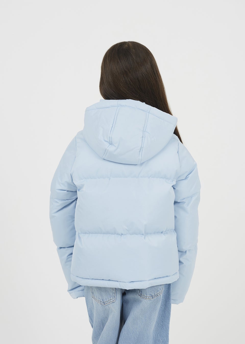 Brave Soul Pale Blue Hooded Puffer Jacket (7-13 yrs)