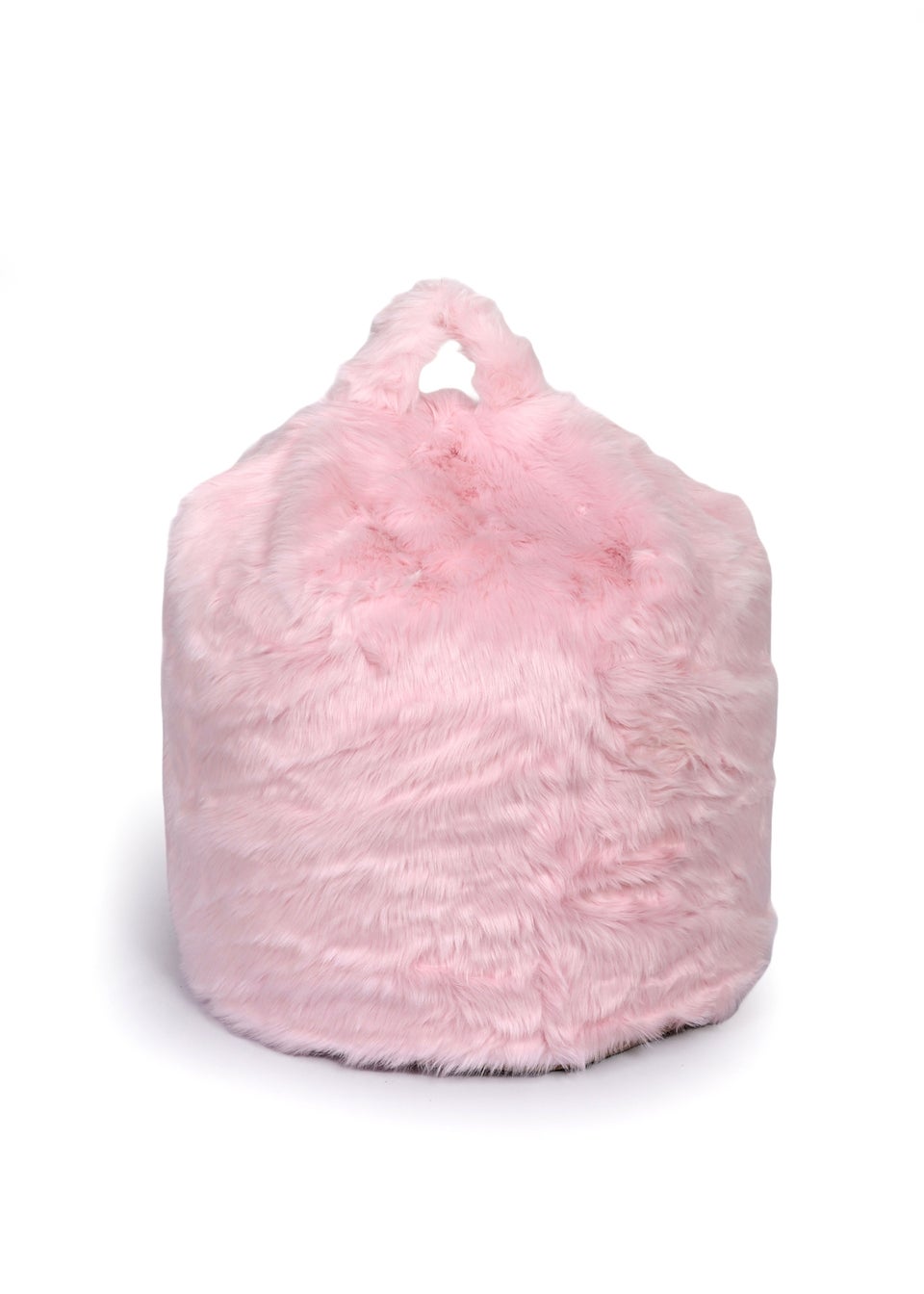 Kaikoo Kids Pink Fur Beanbag