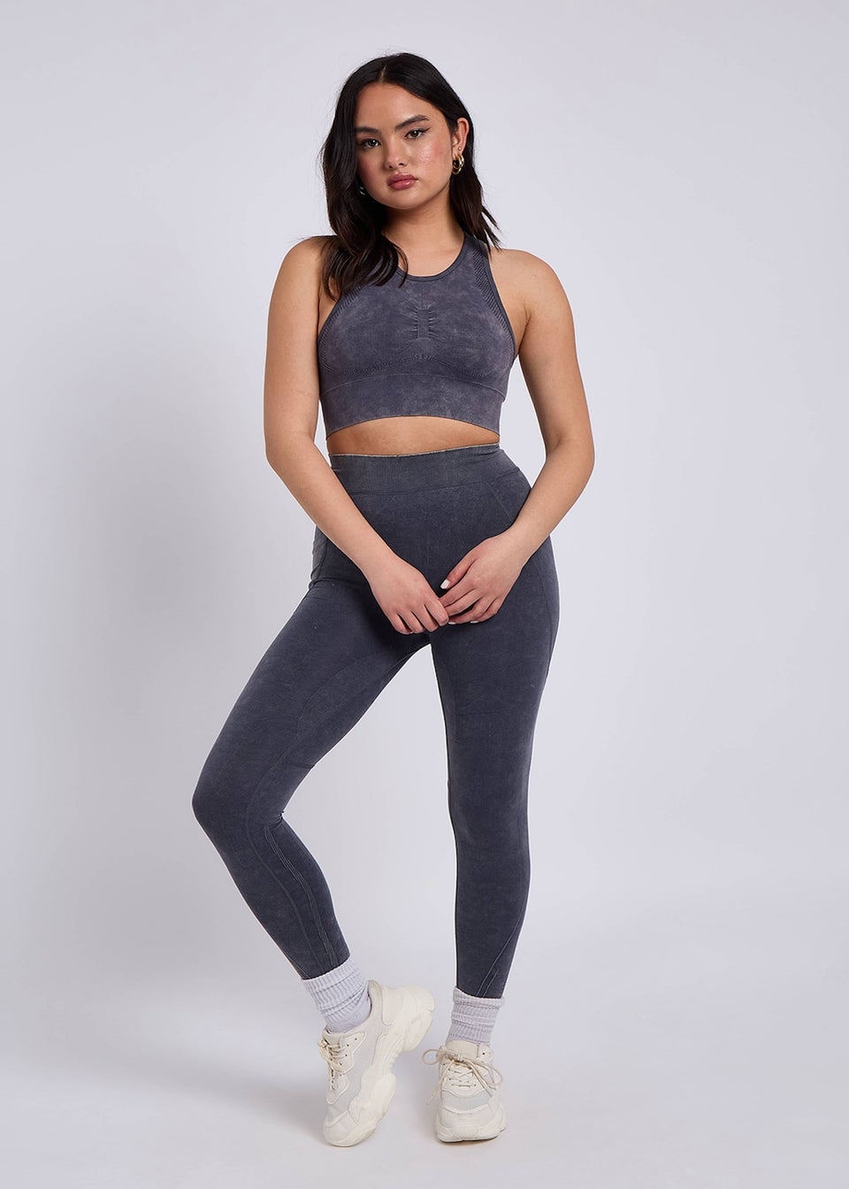 Urban Bliss Acid Grey Padded Sports Bra