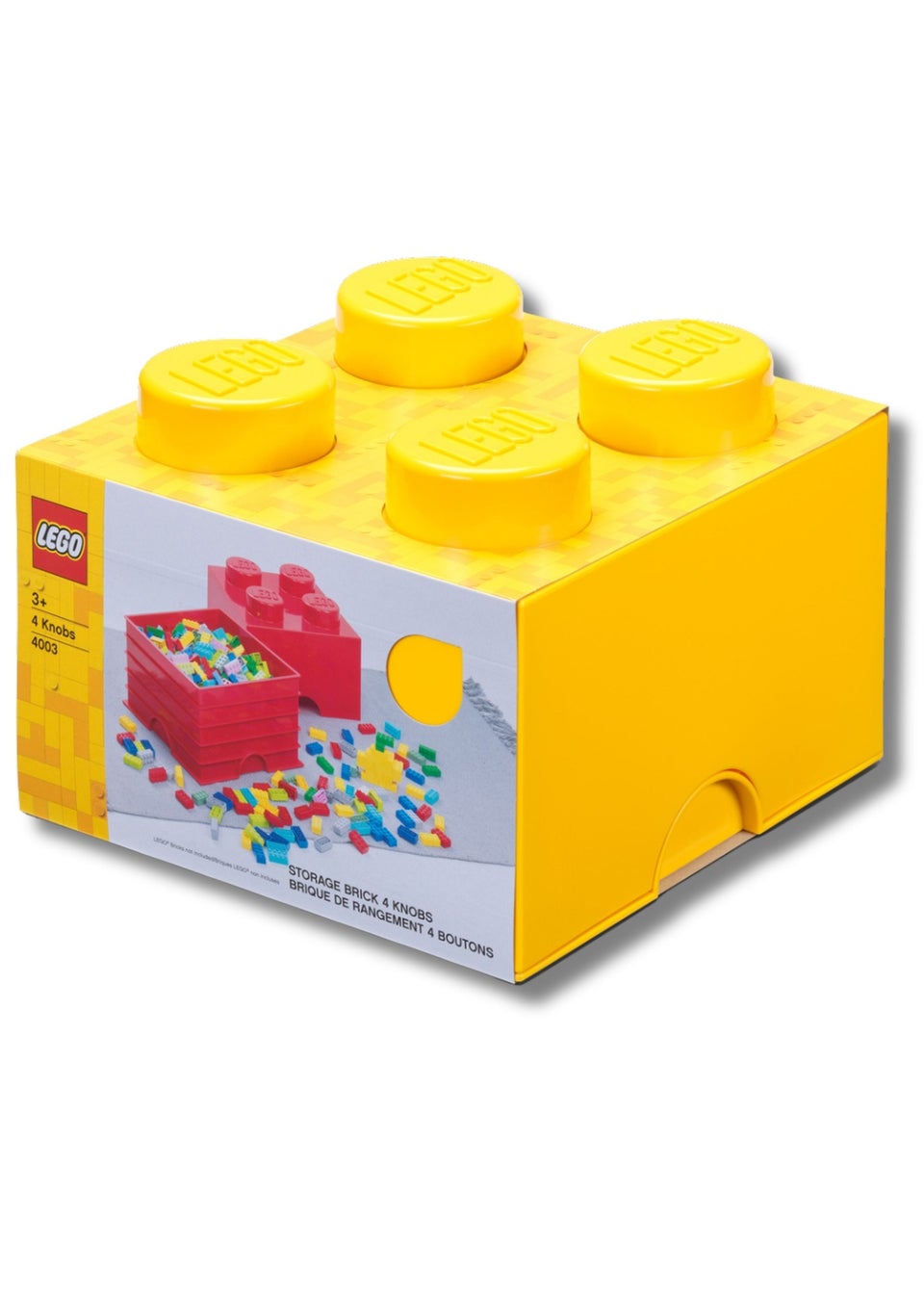 Lego Yellow 4 Stud Storage Brick