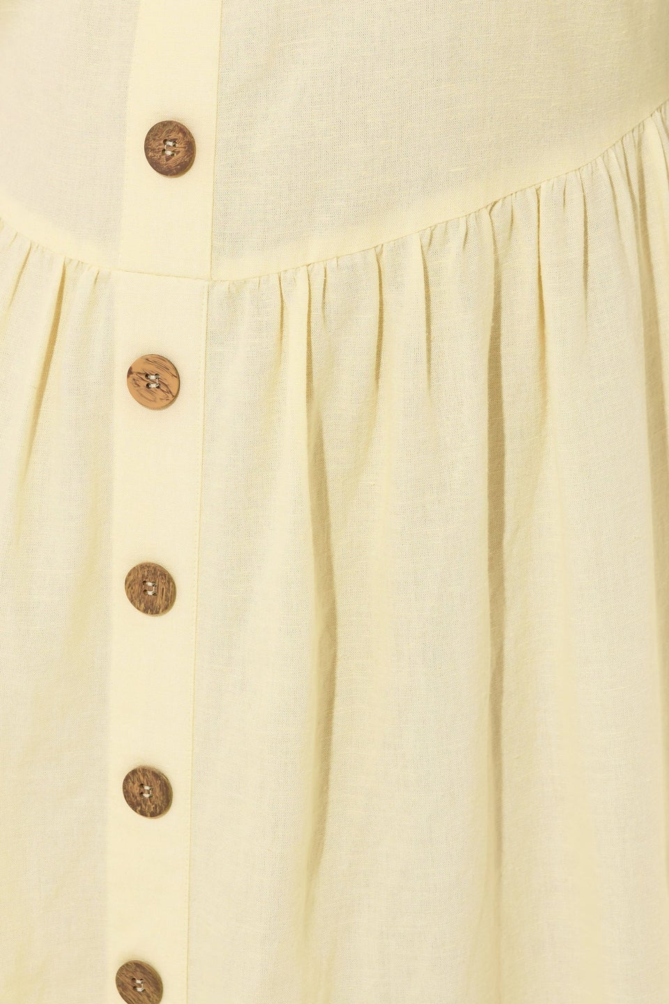 Yours Curve Butter Yellow Linen Strappy Sundress