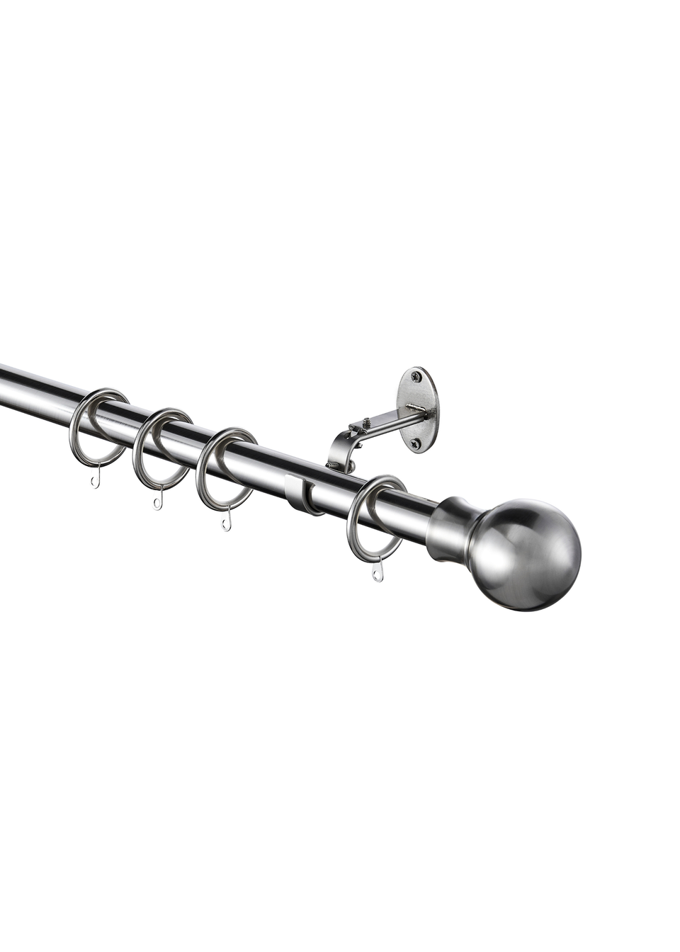 Little Black Book Stainless Steel Extendable Ball Curtain Pole