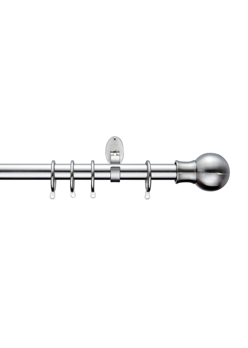 Little Black Book Stainless Steel Extendable Ball Curtain Pole
