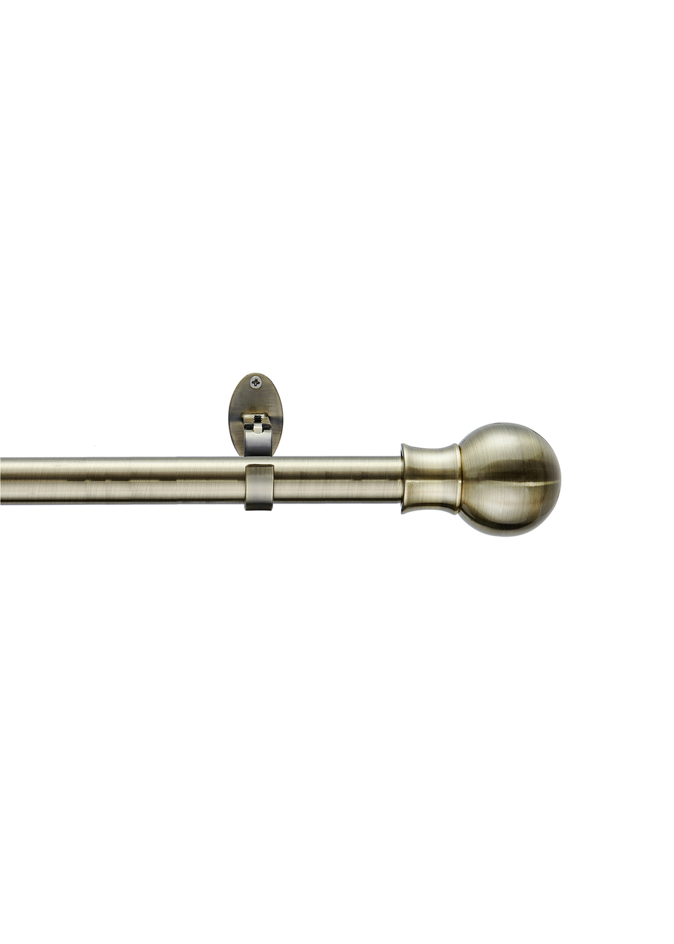 Little Black Book Antique Brass Extendable Ball Eyelet Curtain Pole