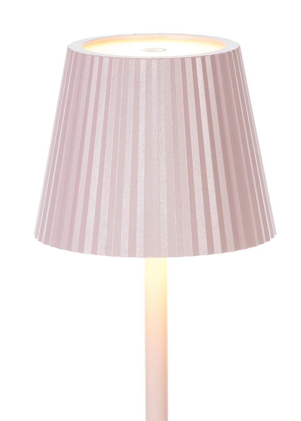 Premier Decorations LED USB Rechargeable Pink Touch Activated Aluminium Table Lamp