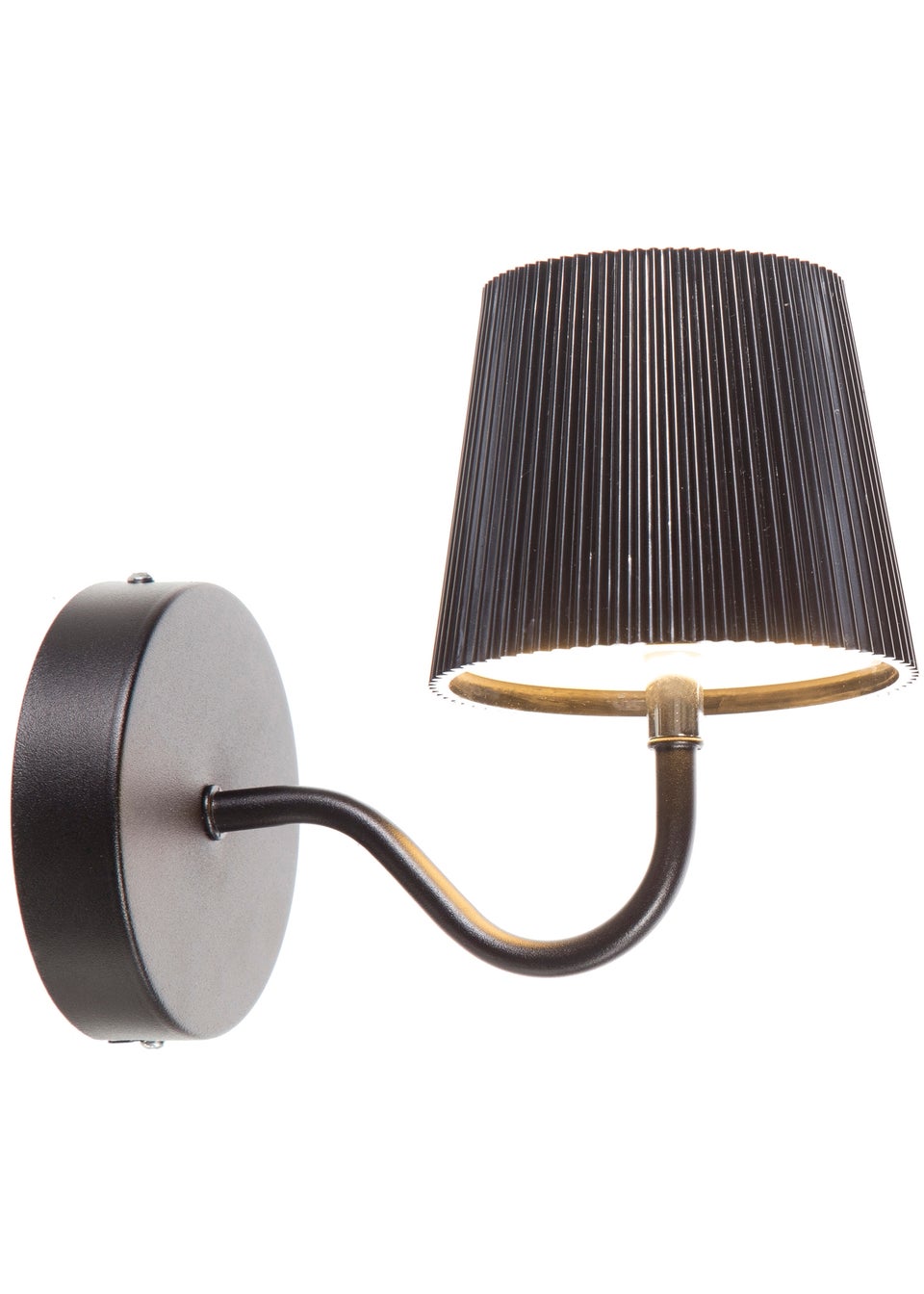 Premier Decorations LED USB Rechargeable Black Touch Activated Aluminium Wall Lamp