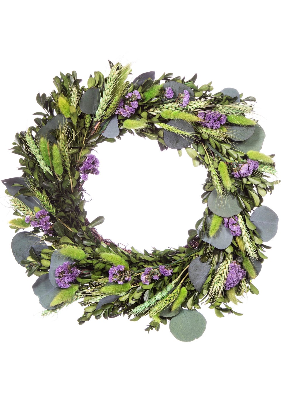 Premier Decorations Green Dried Eucalyptus & Corn Wreath
