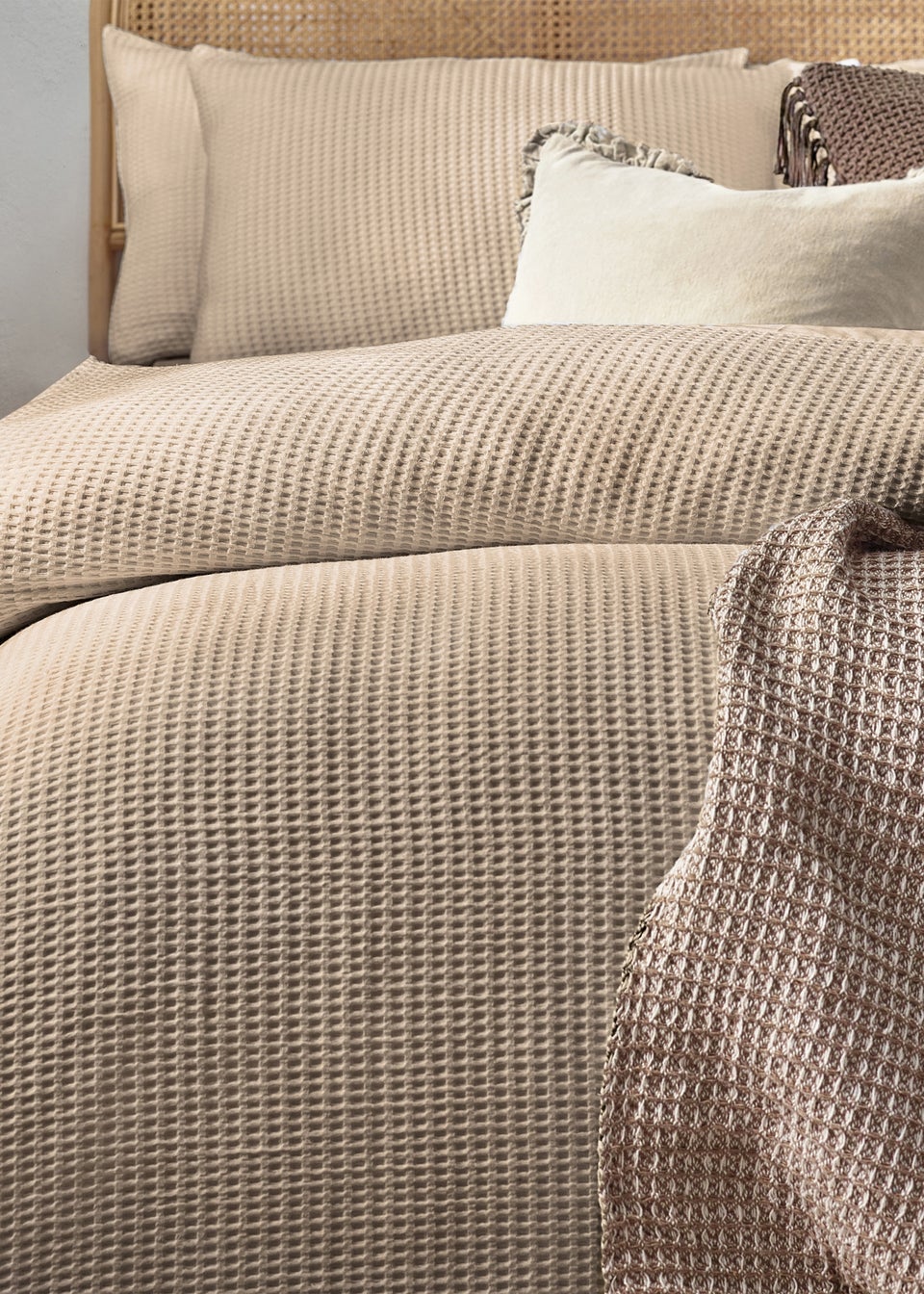 Yard Chunky Waffle 100% Cotton Linen Duvet Cover Set