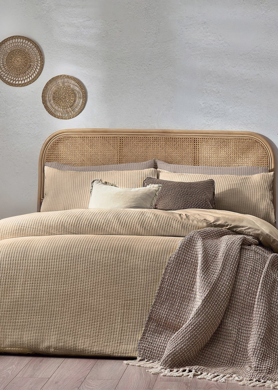 Yard Chunky Waffle 100% Cotton Linen Duvet Cover Set