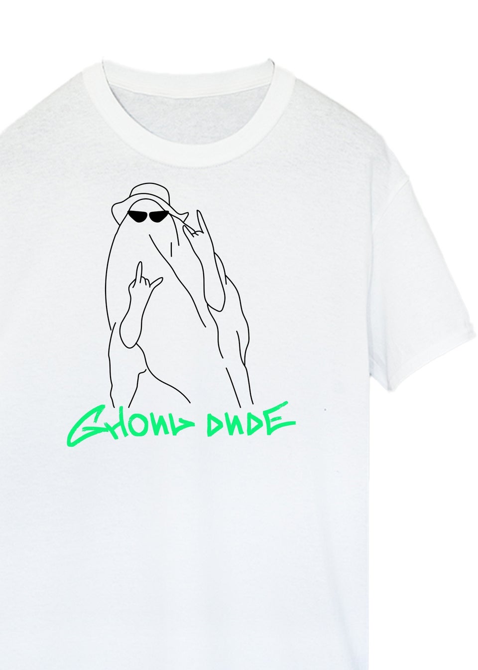Brands In Halloween Ghoul Dude Men's White Graphic T-Shirt