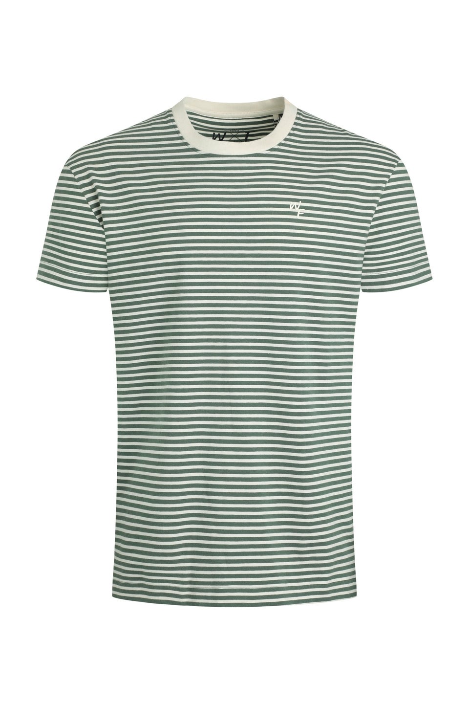 Weird Fish Army Green Adair Premium Stripe Tee