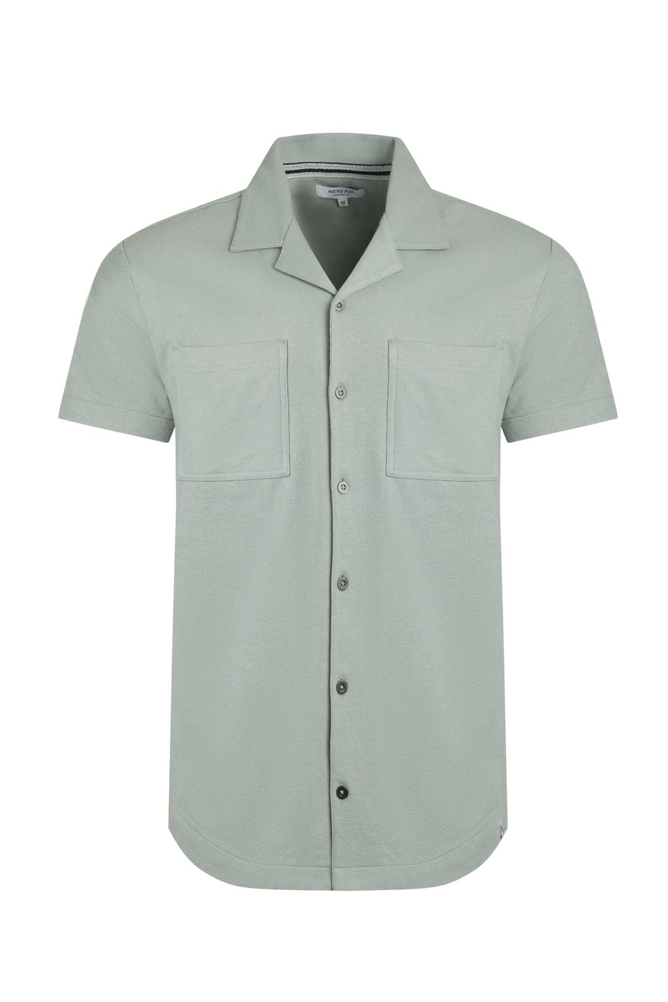 Weird Fish Limestone Wooster Crepe Knit Shirt