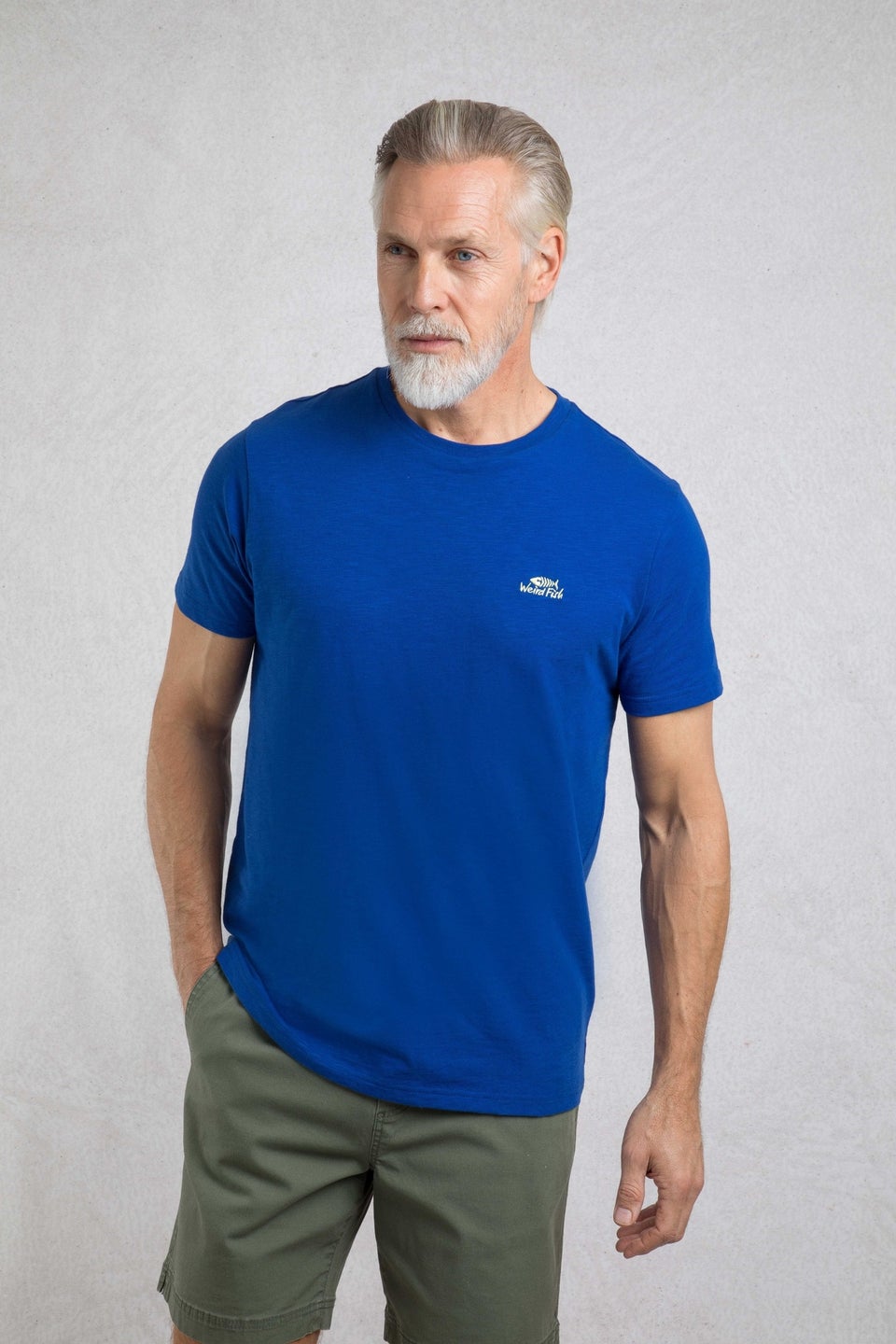 Weird Fish Cobalt Blue Fished Branded T-Shirt