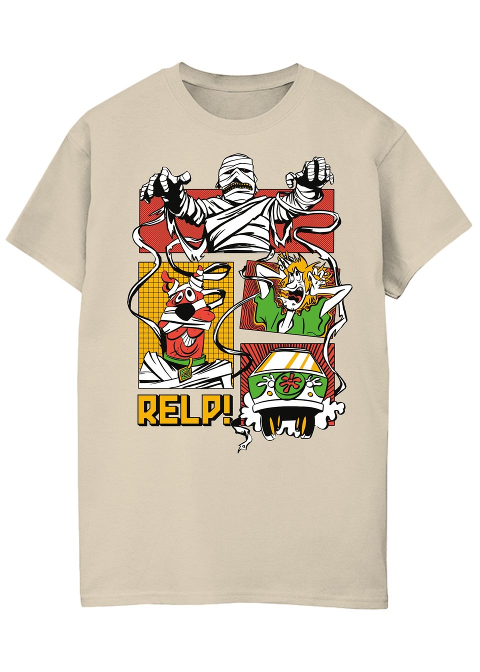 Scooby Doo Relp Icons Men's Sand Graphic T-Shirt