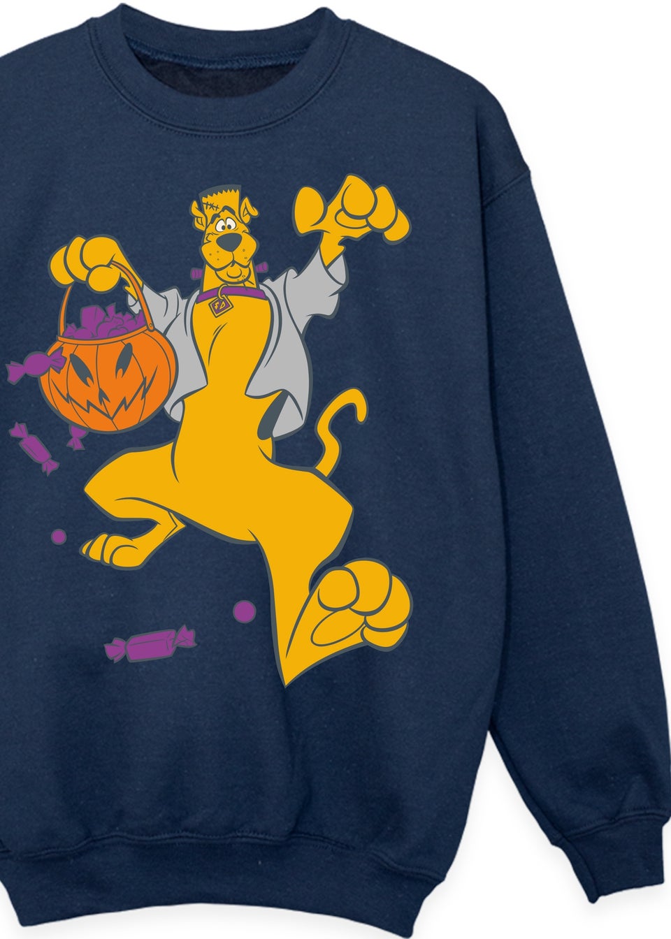Scooby Doo Candies Zombie Halloween Boys Navy Graphic Sweatshirt (3-13 Years)